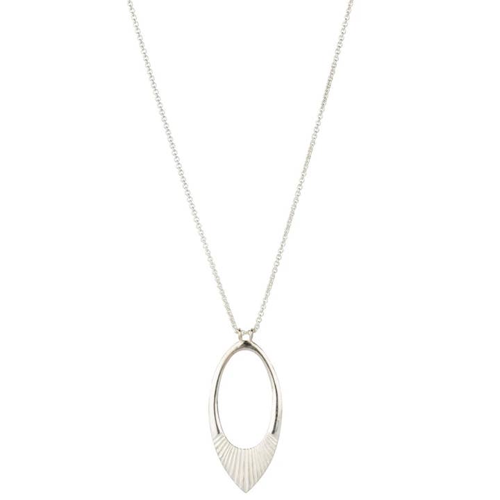 Large Helios Pendant Necklace in Silver for wholesale by Corey Egan