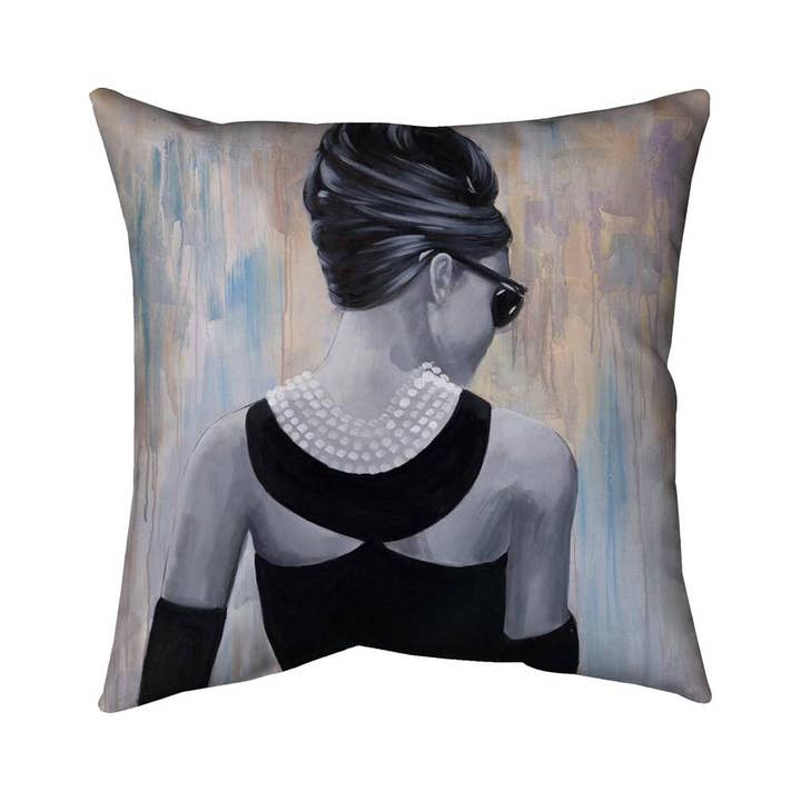 Blue Beauty Fashion Pillow - Audrey Hepburn Home Decor for wholesale by BEGIN HOME DECOR