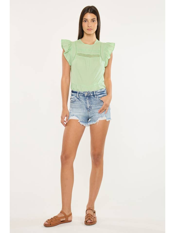 MEDIANO PANTALONES CORTOS DE TIRO ALTO COSMIC-KC20031ACM de venta al por mayor en Faire3