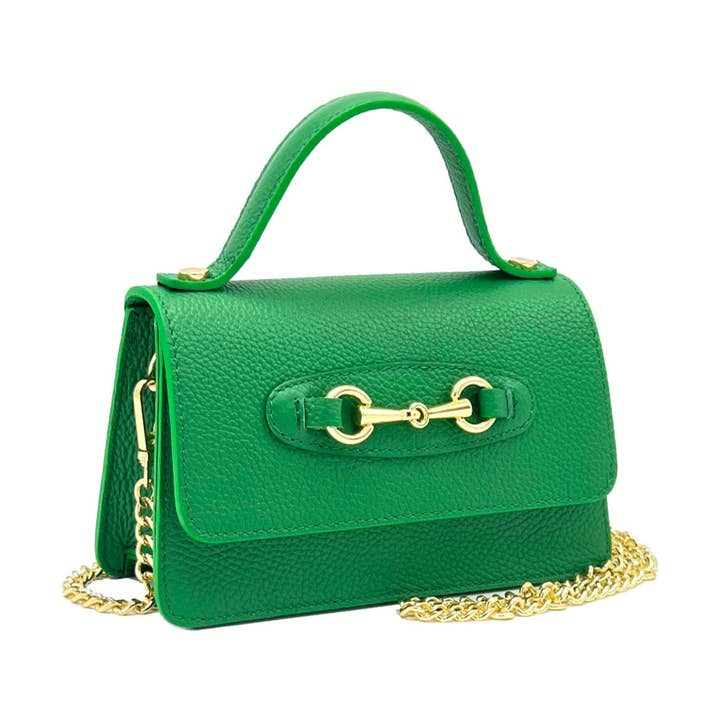 Suie Valentini srl - Wholesale Top Handle Bag - Women's - Genuine leather handbag with chain, Made in Italy, art. 1125691