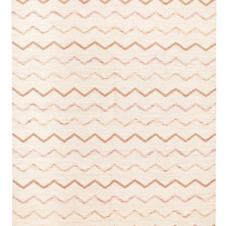 Tapete Kilim de Tinta Natural (5'1'' x 8') – Tapete Minimalista de Lã Feito à Mão por atacado de Rugtolia