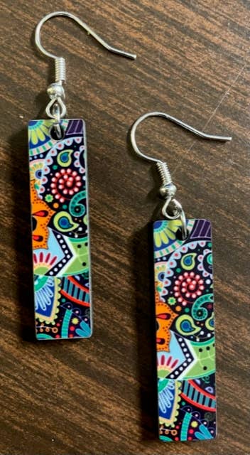Shades Jewelry & Gifts - Wholesale Dangle Earrings - Shades of Blue Paisley Earrings0