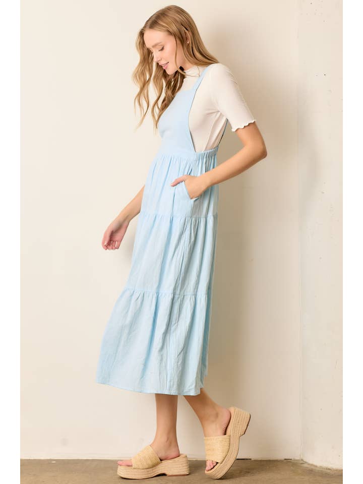 Polagram by Wellmade USA - Wholesale Dress - Women's - OVERALL RUFFLED MAXI DRESS