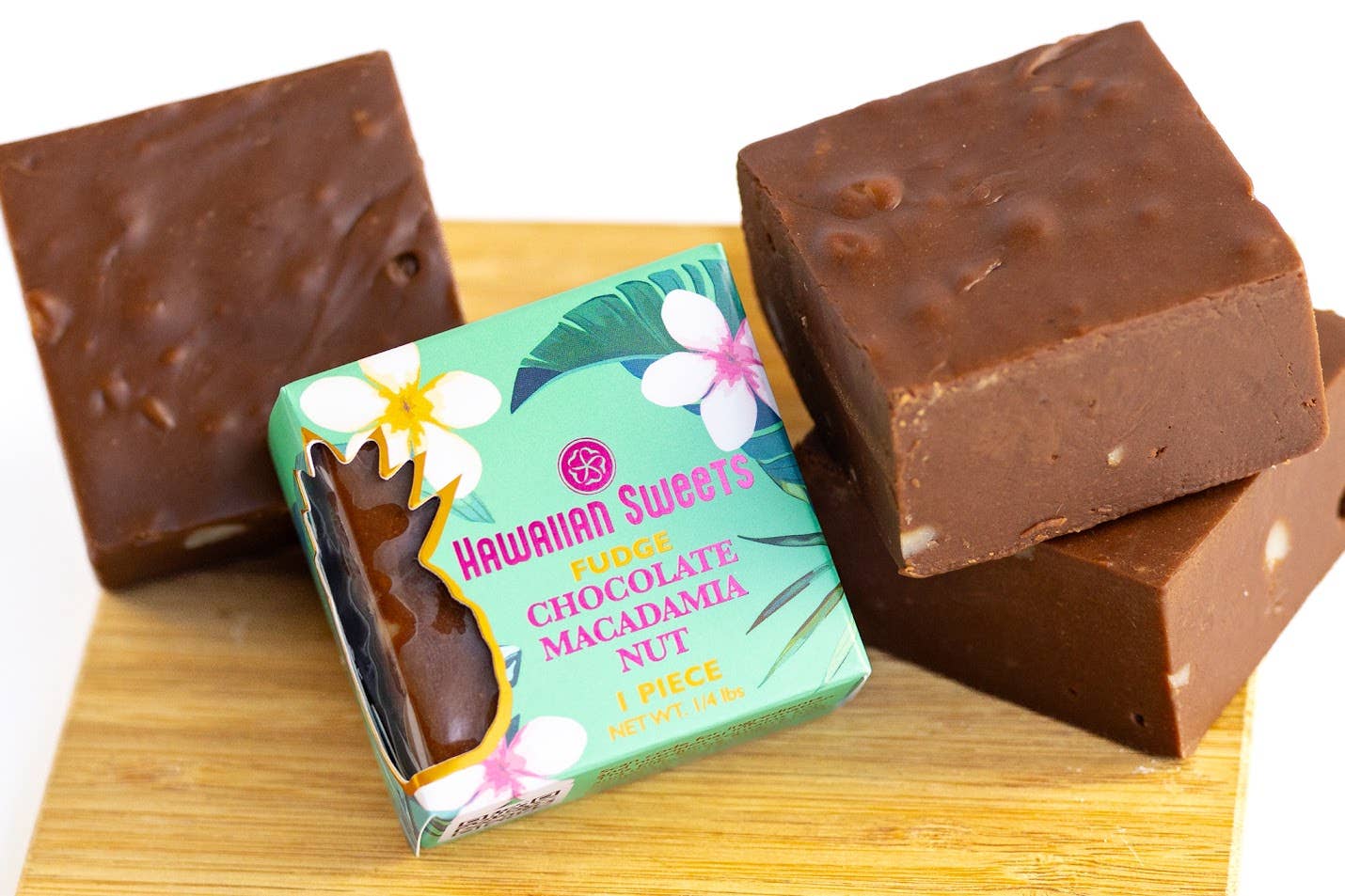 Hawaiian Sweets - Wholesale Fudge - Chocolate Macadamia Nut Fudge | 1/4 lb pc | Made in Maui1
