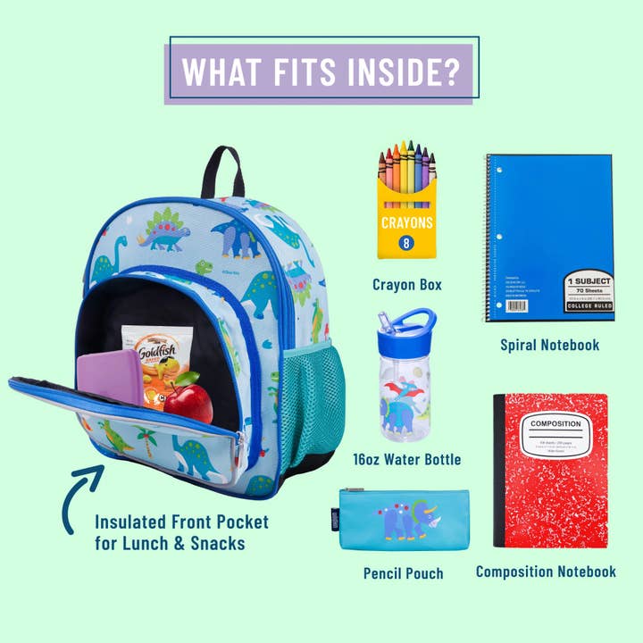 Wildkin - Wholesale Backpack - Kids - Dinosaur Land Backpack - 12 Inch
