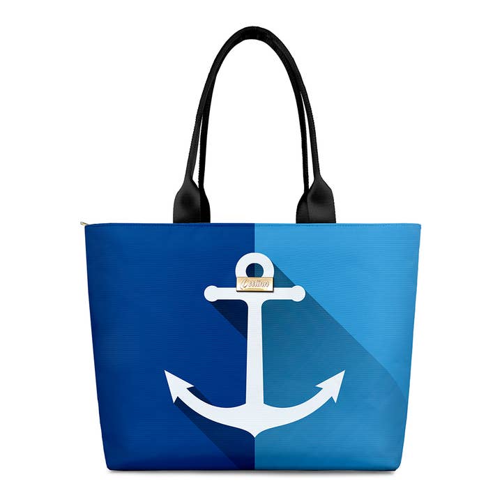 White Anchor Tote Bag for wholesale by OEELINN