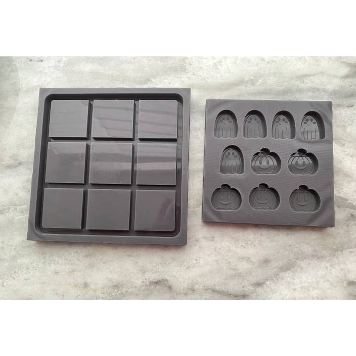 Halloween, Tic Tac Toe Silicone Mould, Naughts and Crosses for wholesale by EllaRaeMouldsVinyls