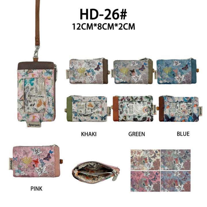 Chenson & Gorett - Wholesale Portemonnee - Dames - Compacte portemonnee voor dames met vlindermotief Sweet Candy