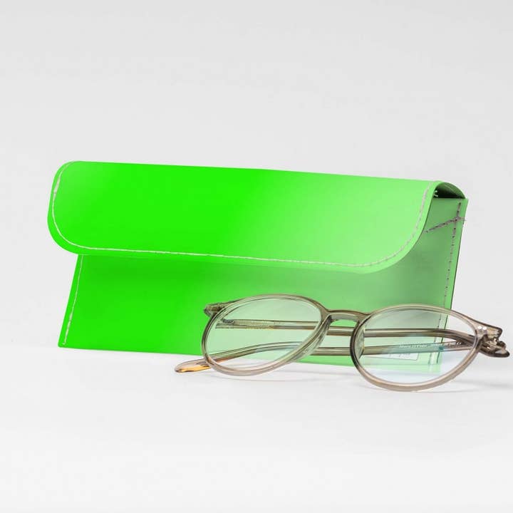 GREEN / NEON Tyvek® Eyeglass Case for wholesale by I Like Paper