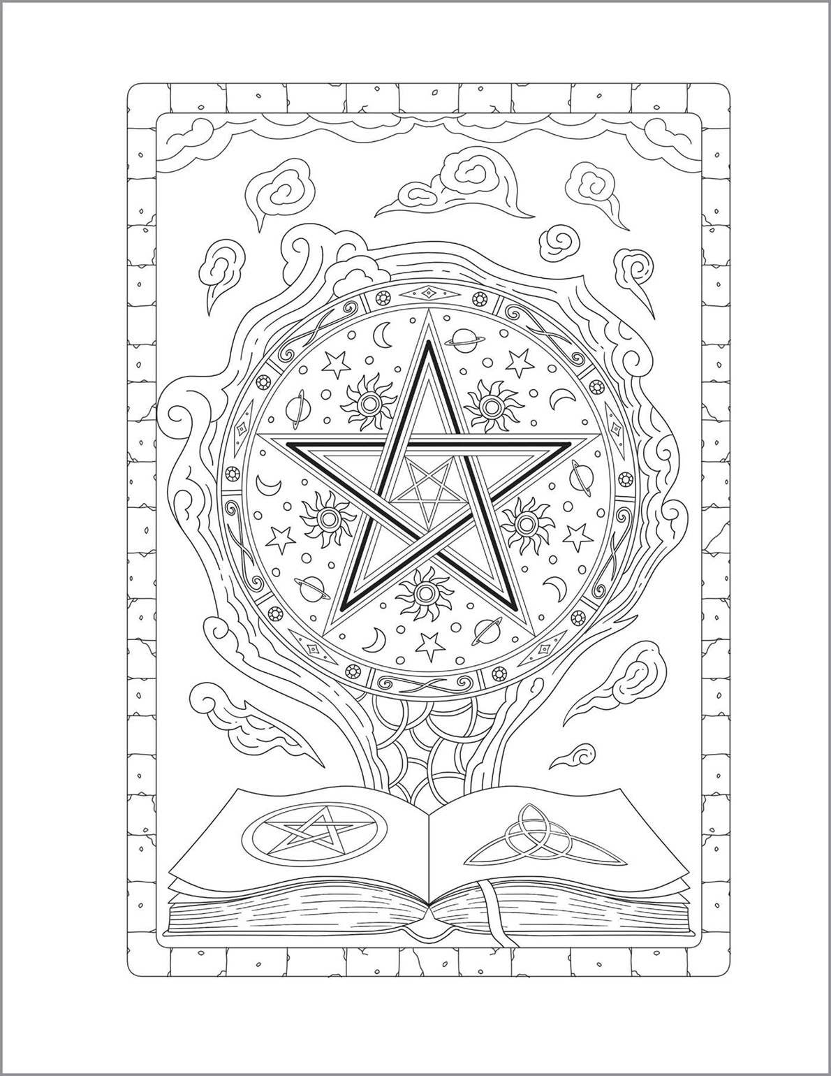 Sourcebooks - Wholesale Coloring Book - Adult - Witchcraft Coloring Book for Adults1