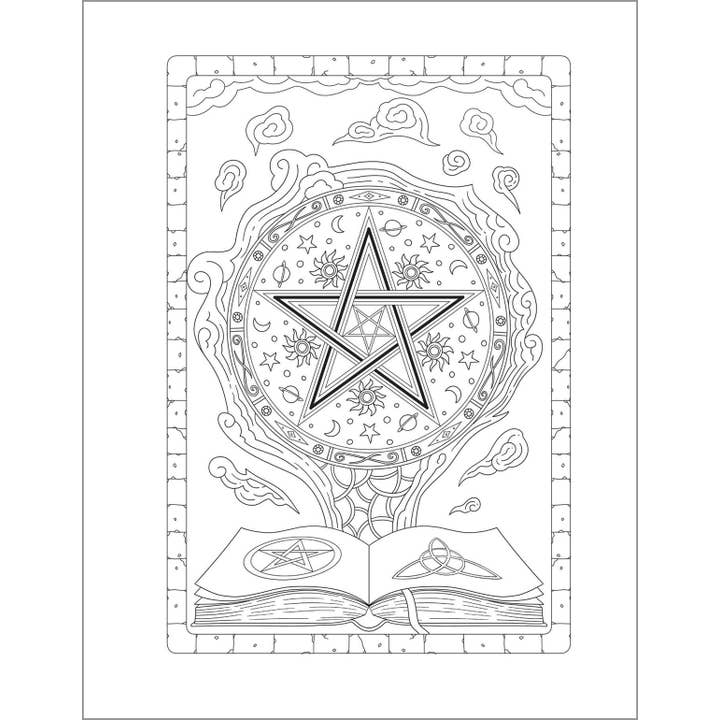 Sourcebooks - Wholesale Coloring Book - Adult - Witchcraft Coloring Book for Adults1