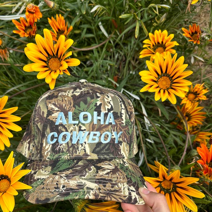 Electric label – wholesale Trucker hat – Women’s – Aloha Cowboy camo hat 0