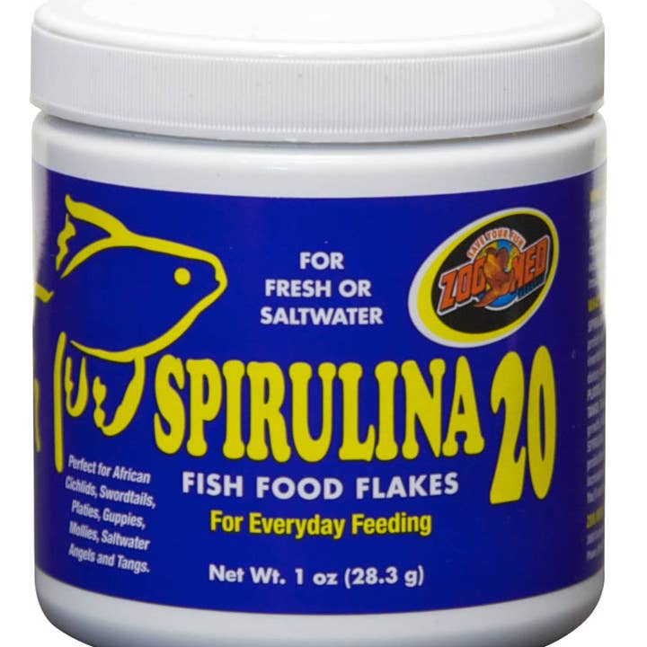 Petdropshipper - Wholesale Protein/Superfood Powder - Zoo Med Spirulina 20 Flakes Fish Food 1ea/1 oz
