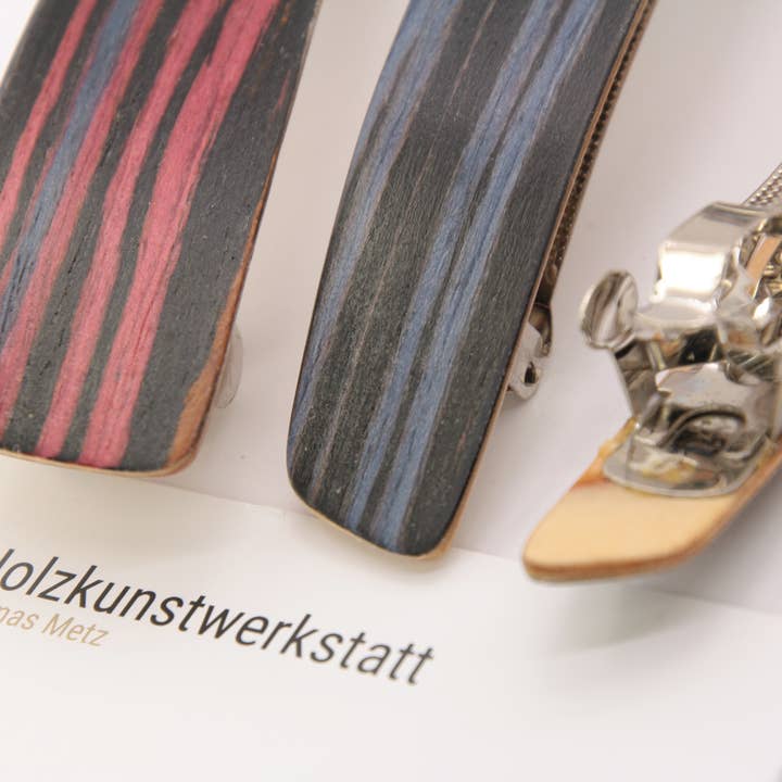 Holzkunstwerkstatt - Wholesale Hair Clip - Women's - wooden hair clip, MAXI size (95mm), colorful veneers4