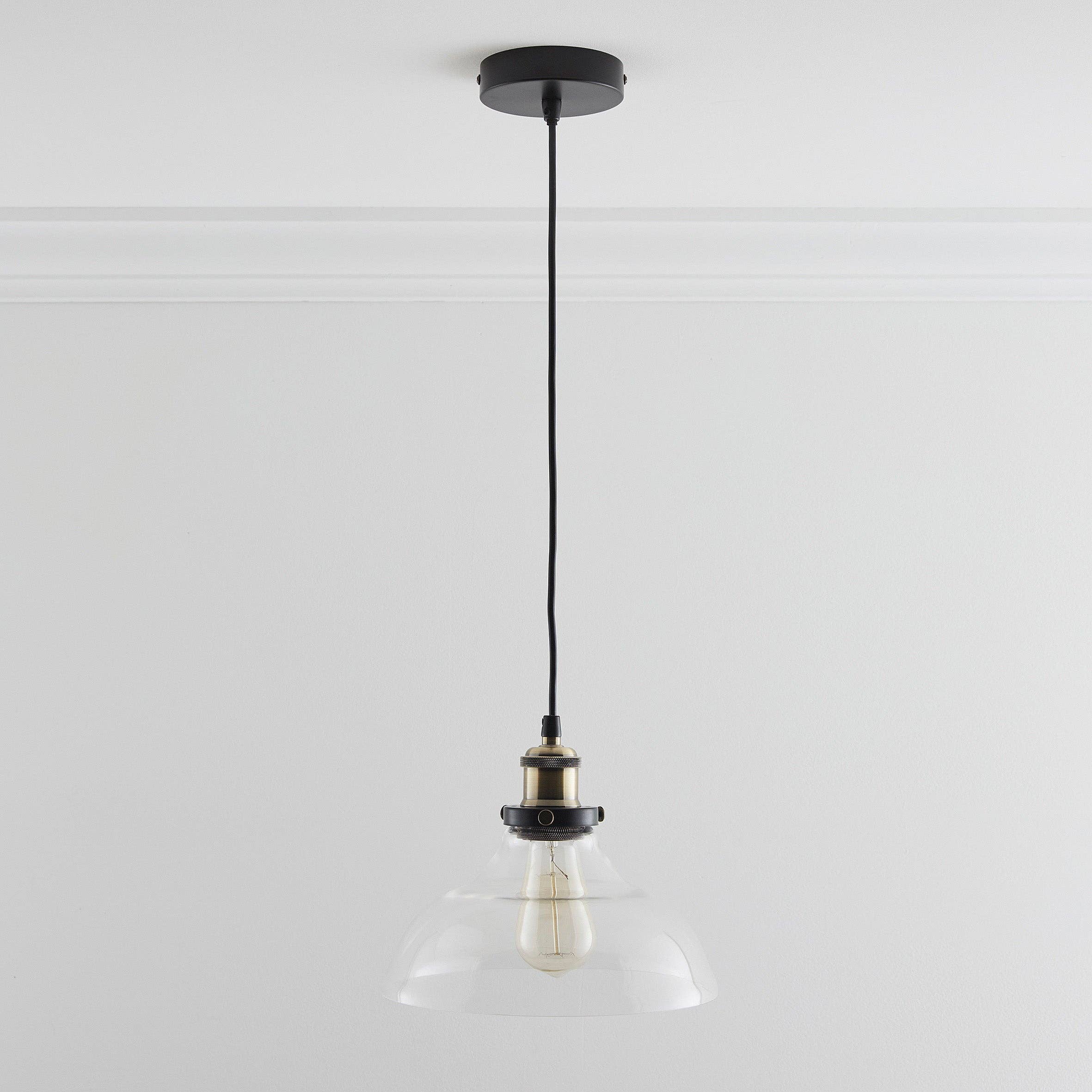 K LIVING – wholesale Chandelier/hanging light – Industrial Glass Ceiling Pendant with Filament Bulb3