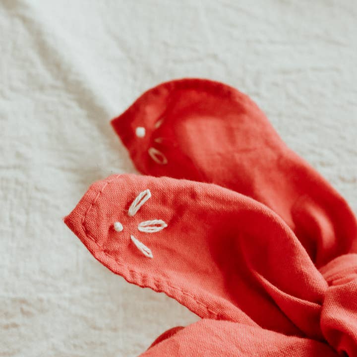 Eloise et moi - Wholesale Bandana - Unisex - Hand embroidered RODEO cotton bandana, hand dyedÂ