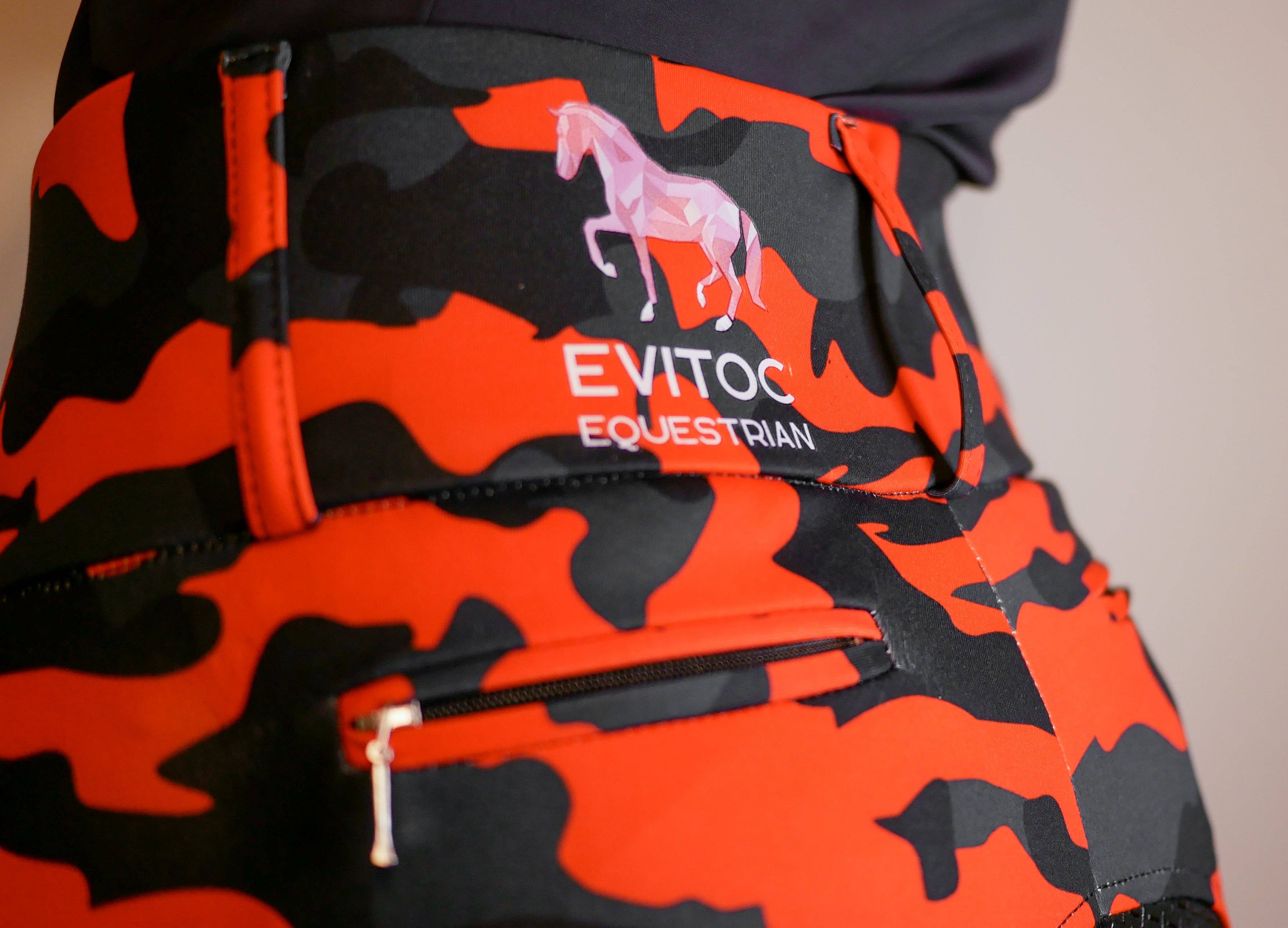 Evitoc Equestrian - Vendita all'ingrosso Pantalone - Donna - Breeches Evitoc Red Camou20