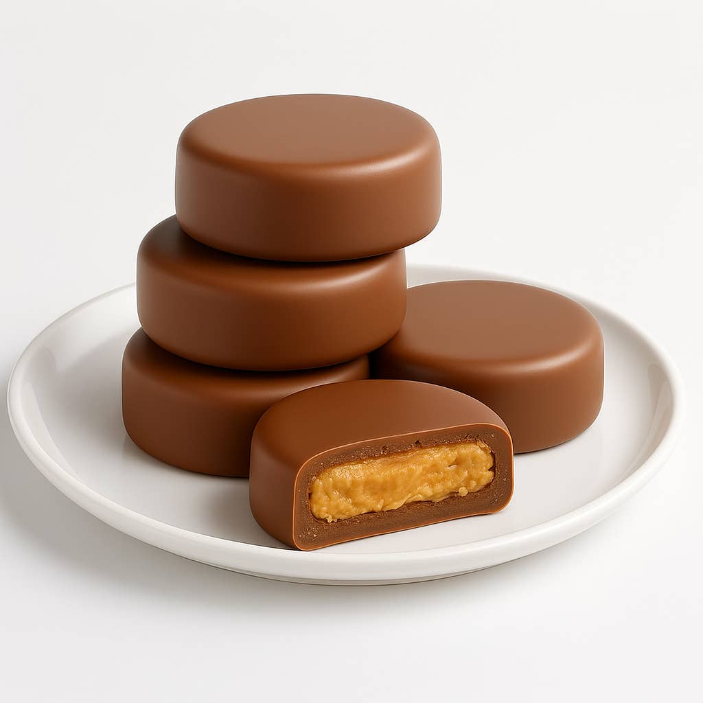 Beautique Goals - Wholesale Chocolate Covered Sweets - Dubai Peanut Butter Milk Chocolate Wafer Cups
