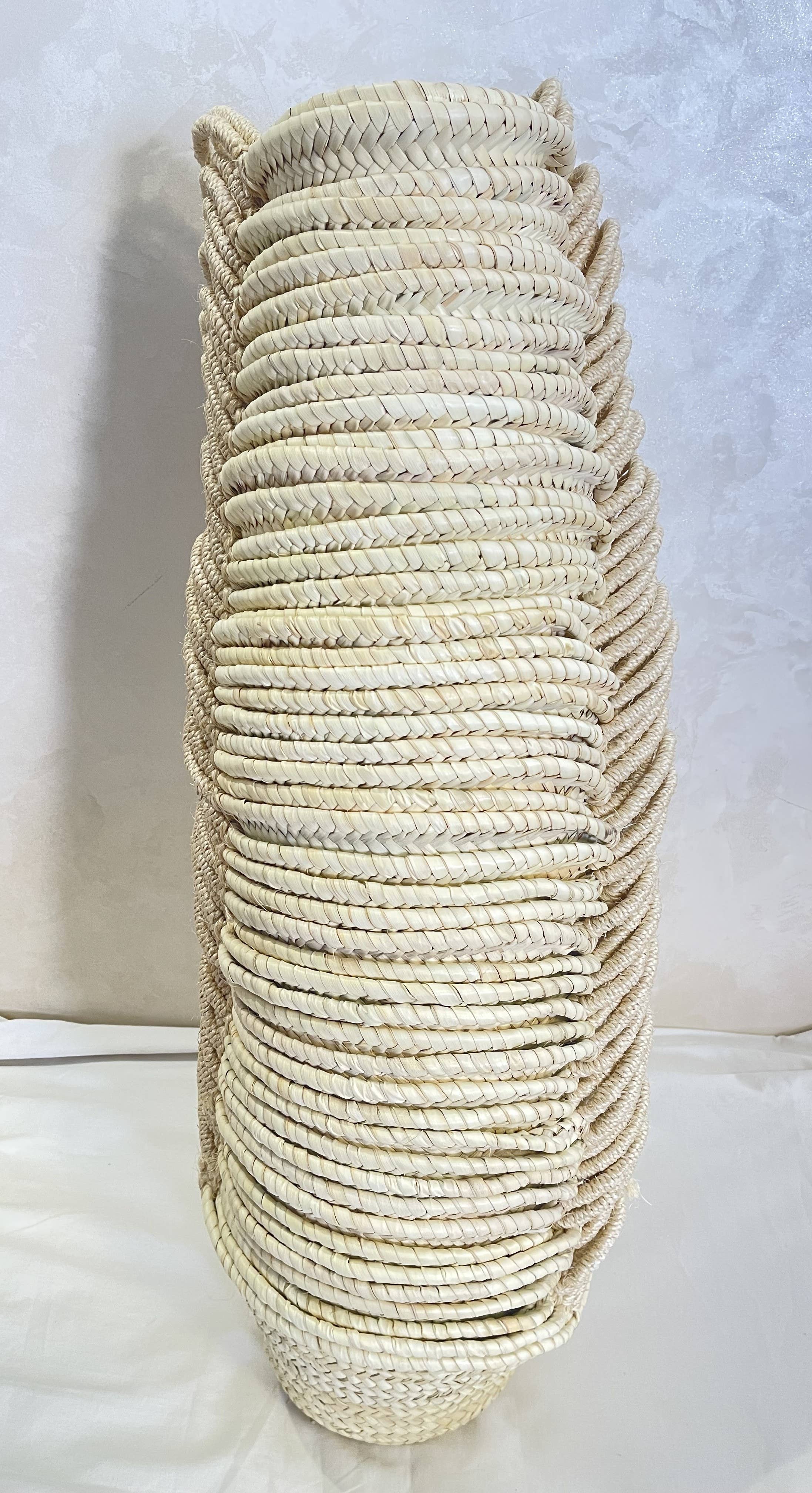 HandmadeBestSeller - Wholesale Beach Bag - NATURAL STRAW BASKET - small rose basket7