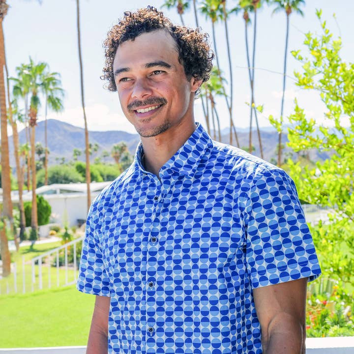 Cotton Mod Shirt - Blue Disco for wholesale by Destination PSP