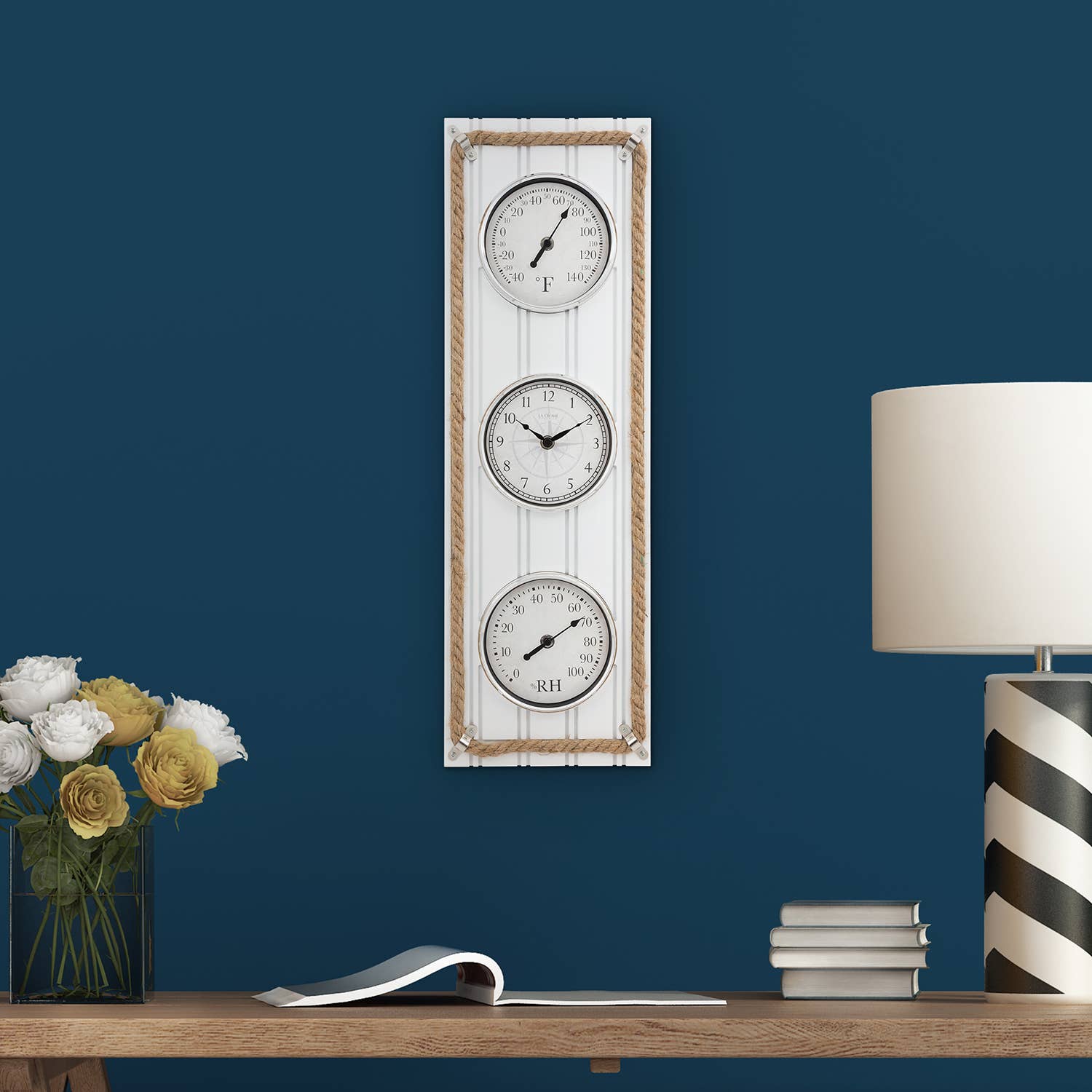 La Crosse Technology, Ltd. - Wholesale Wall Clock - Beadboard Clock with Temperature and Humidity3