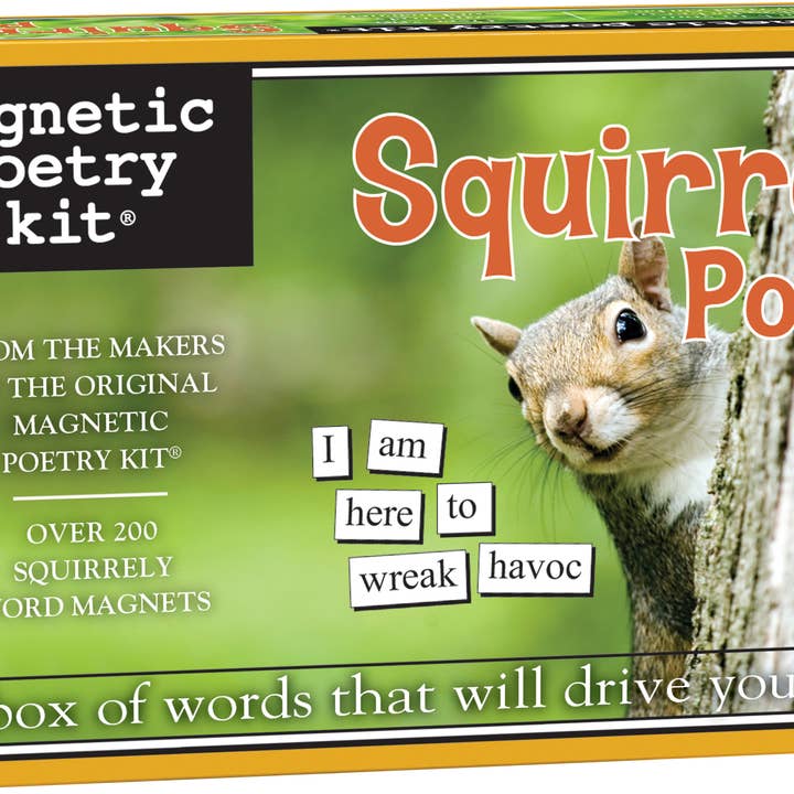 Squirrel Poet Magnetic Poetry Kit for wholesale by Magnetic Poetry