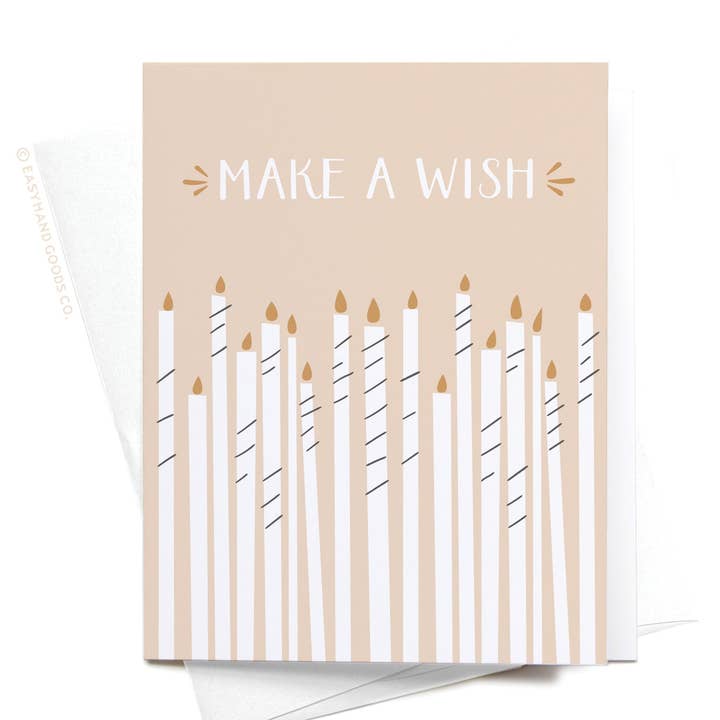 Mach einen Wunsch Geburtstagskerzen Grußkarte für den Großhandel von Easyhand Goods – formerly Onderkast