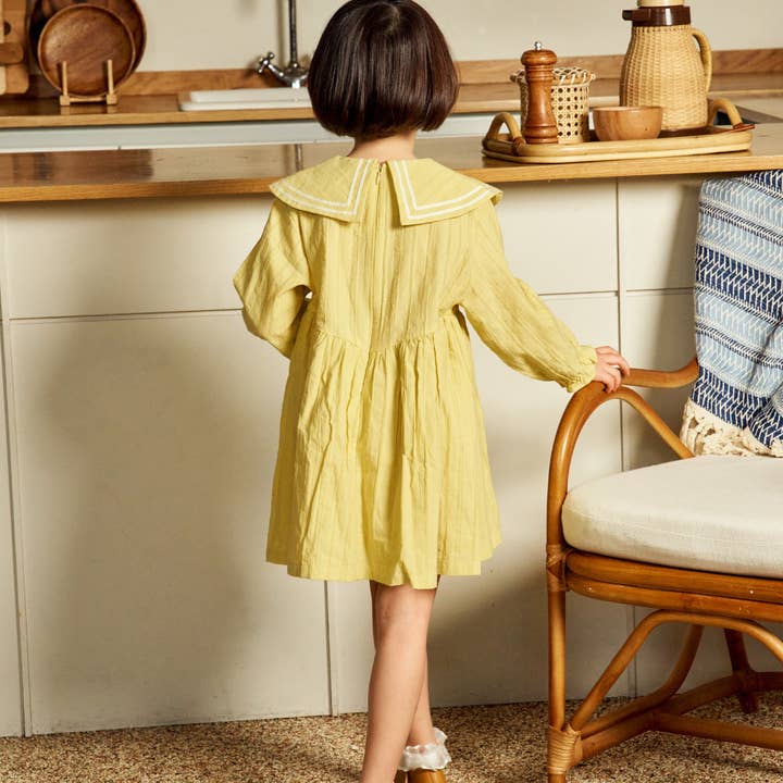 ToTo Heros - Wholesale Dress - Kids - Sarah Wide Collar Textured Dress4