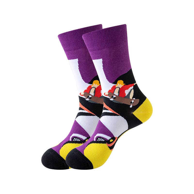 Tourtiwi - Vente Chaussettes – unisexe - Chaussettes d'illustration de dessin animé personnalisées10