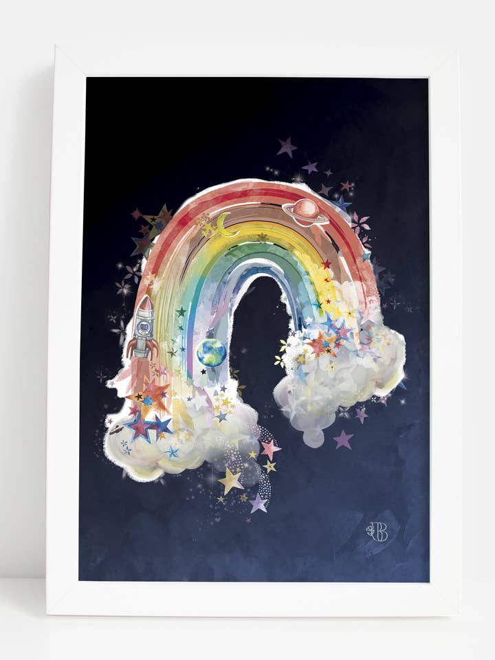 Rainbow Explorer Art Print for wholesale by Bear and Bloom