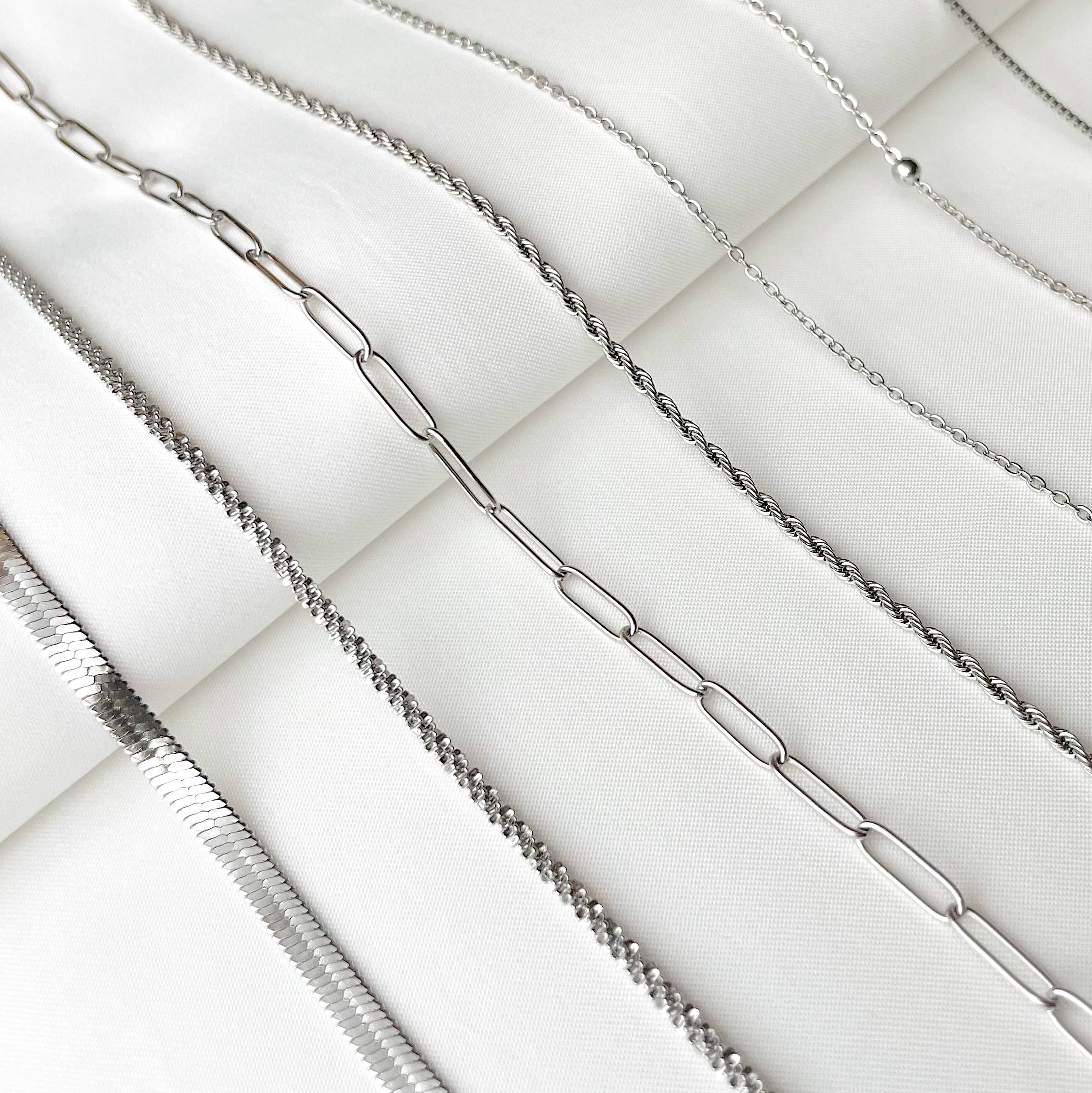 Blueyejewelry - Vente Collier maille et chaîne - Colliers fins en argent - chaînes en acier inoxydable8