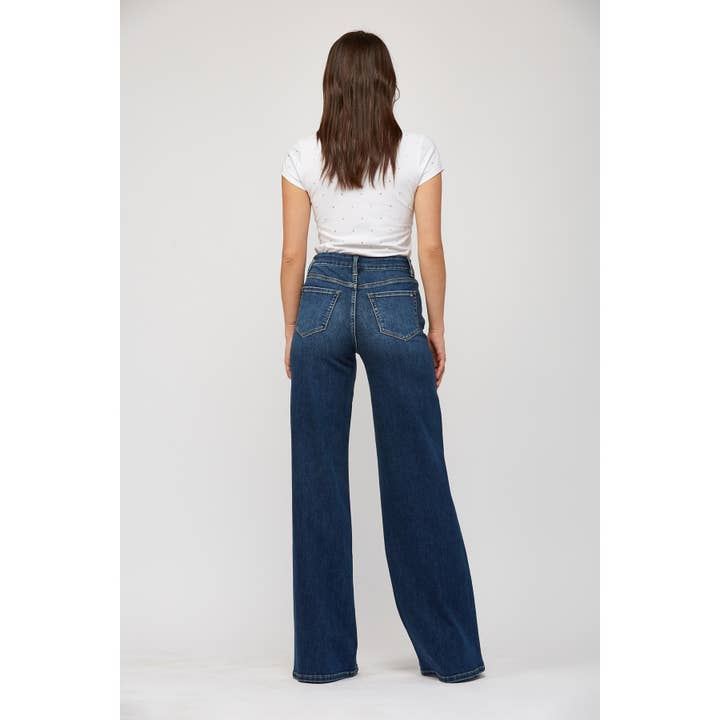 INDIGO DYE SUPER HIGH RISE SKATER JEAN for wholesale on Faire