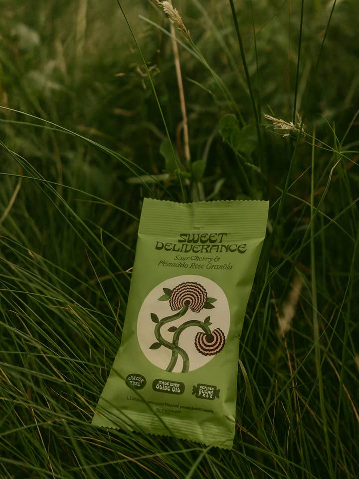 Sour Cherry & Pistachio Rose Granola: Snack Pack for wholesale by Sweet Deliverance