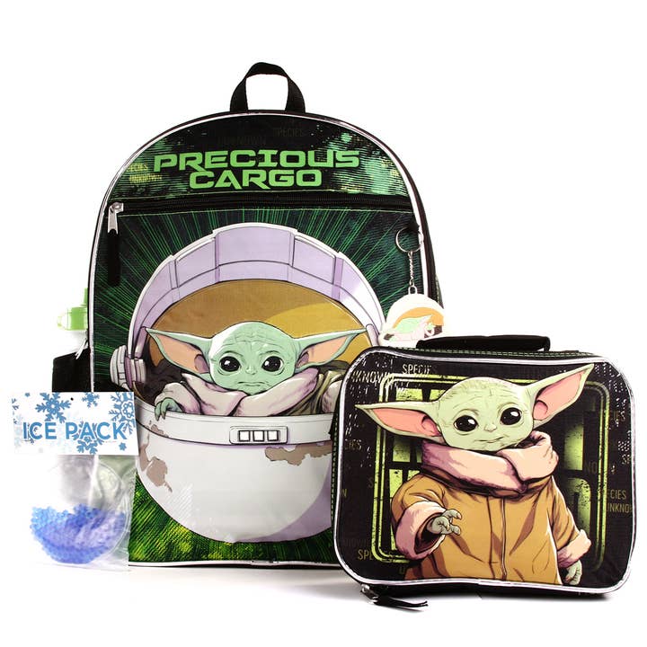 Ensemble de 5 sacs à dos de luxe BABY YODA pour la vente par Penguin Kids Wear