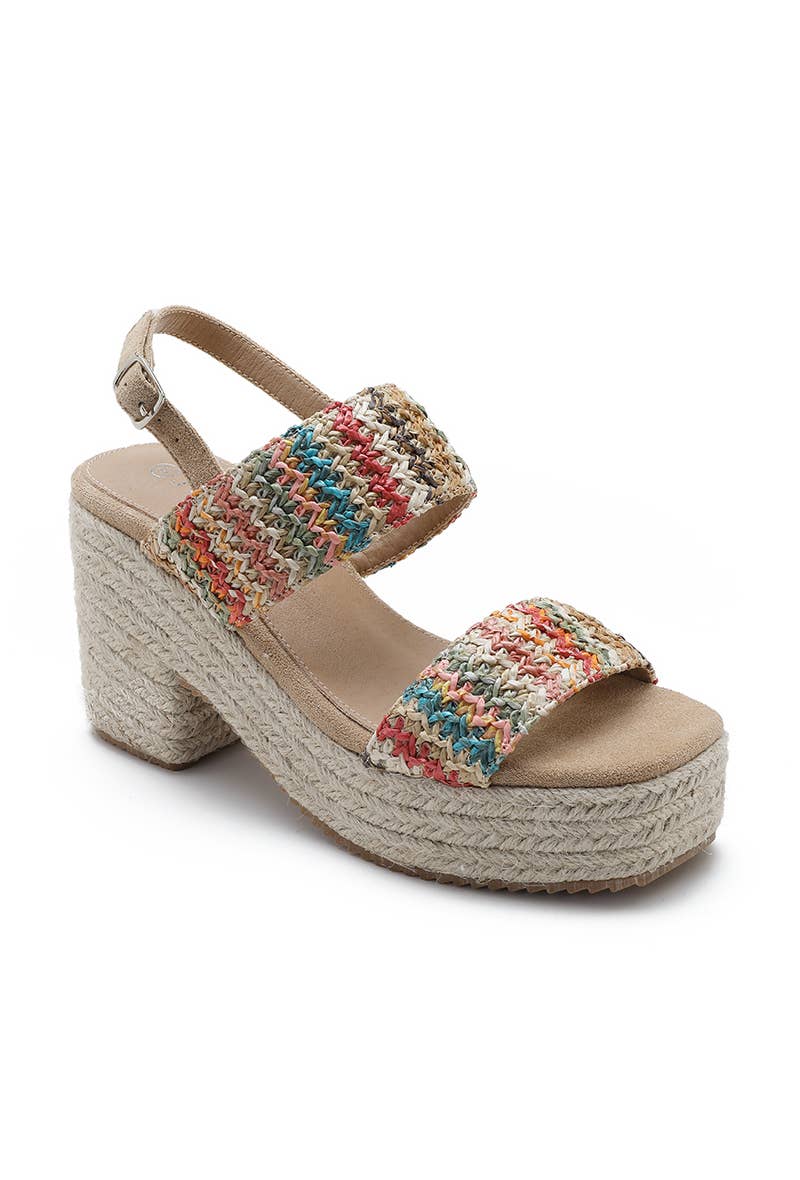 Joia Paris – wholesale Sandaler - Dam – Espadrille kilklackssandaler med justerbara remmar JN-897