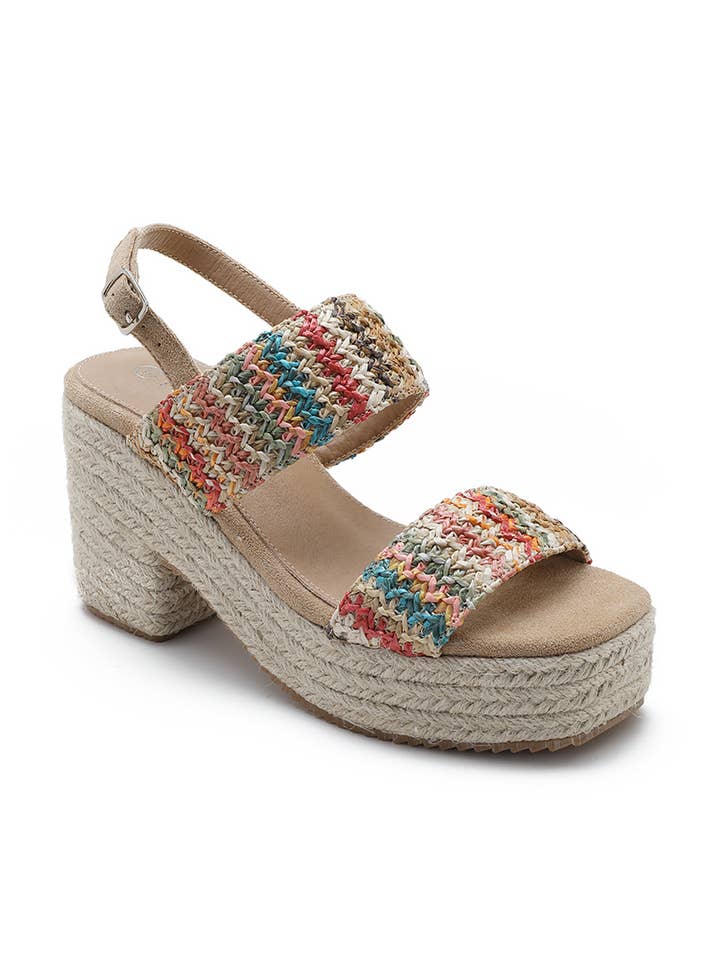 Joia Paris - Wholesale Sandals - Women's - Espadrille wedge sandals with adjustable straps JN-897
