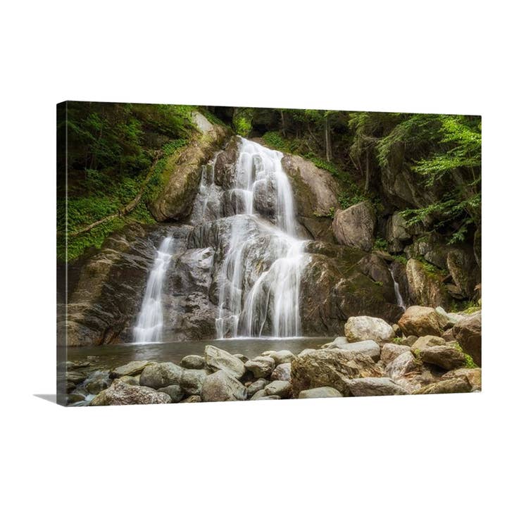 Moss Glen Waterfalls Vermont Photography Canvas Wall Art for wholesale by Nature's Vista Photography