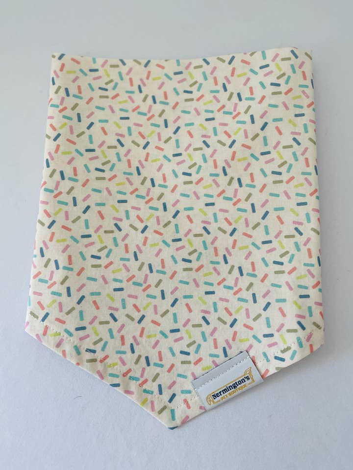 Funfetti Bandana - Birthday Sprinkles Tie-on Dog Bandana for wholesale by Nermington's