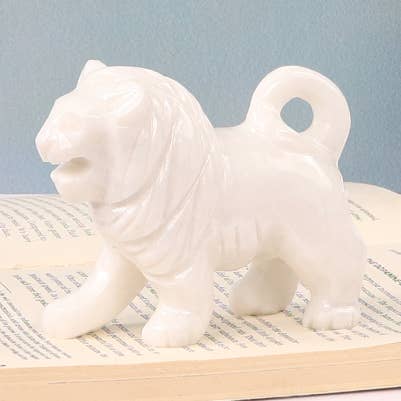 Pieza decorativa de mármol con forma de animal (león) para venta al por mayor de Adorn Marmor