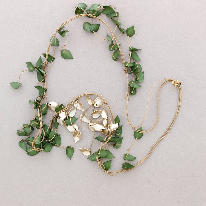 Sonata - Wholesale Bib Necklace - Long Necklace with Resin Petals Pendants7