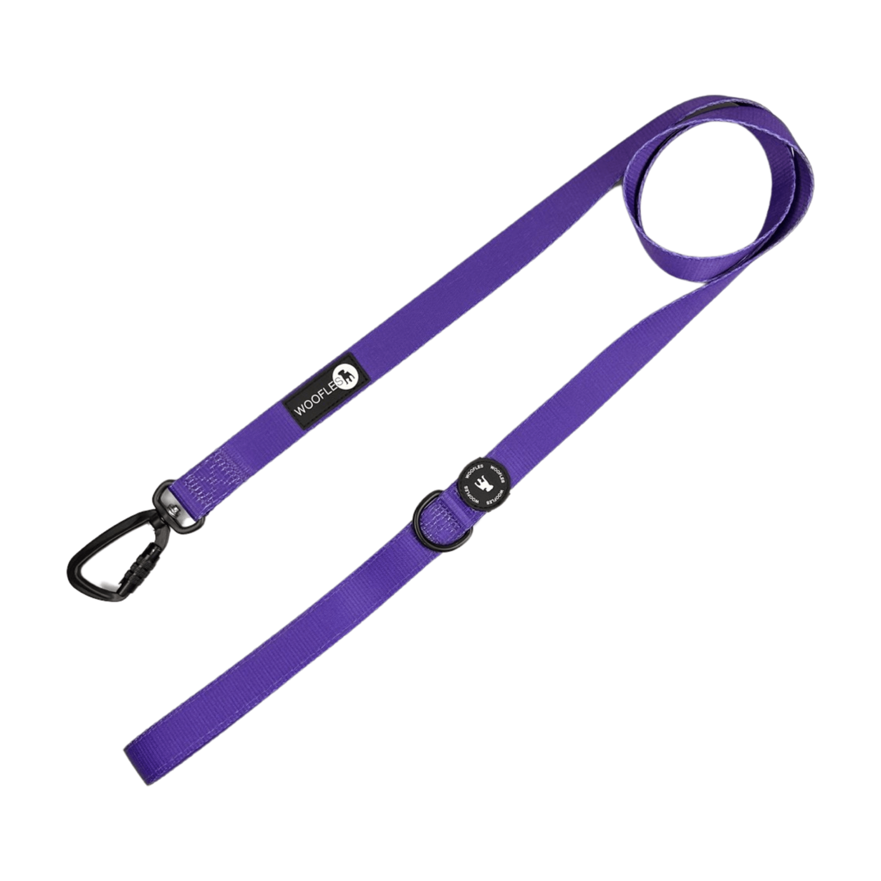 Woofles - Wholesale Pet Leash - Dog - NEW Maximum Comfort Carabiner Dog Lead - Purple0