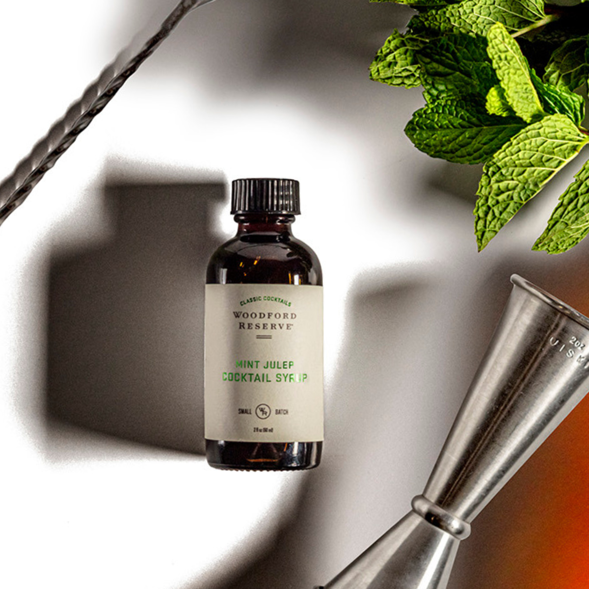 Bourbon Barrel Foods - Wholesale Cocktail Mix/Syrup - Woodford Reserve® Mint Julep Simple Syrup 2oz1