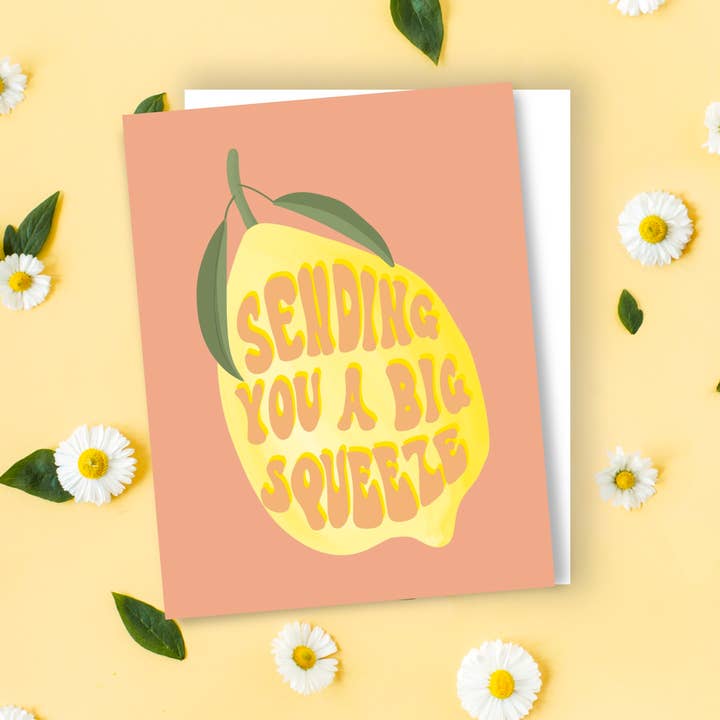 Je vous envoie une carte de condoléances Big Squeeze pour la vente par Lines by Sarah