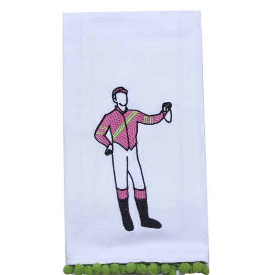 Derby Jockey Tea Towel - Horse Racing - Kentucky Derby for wholesale by Barrel Down South