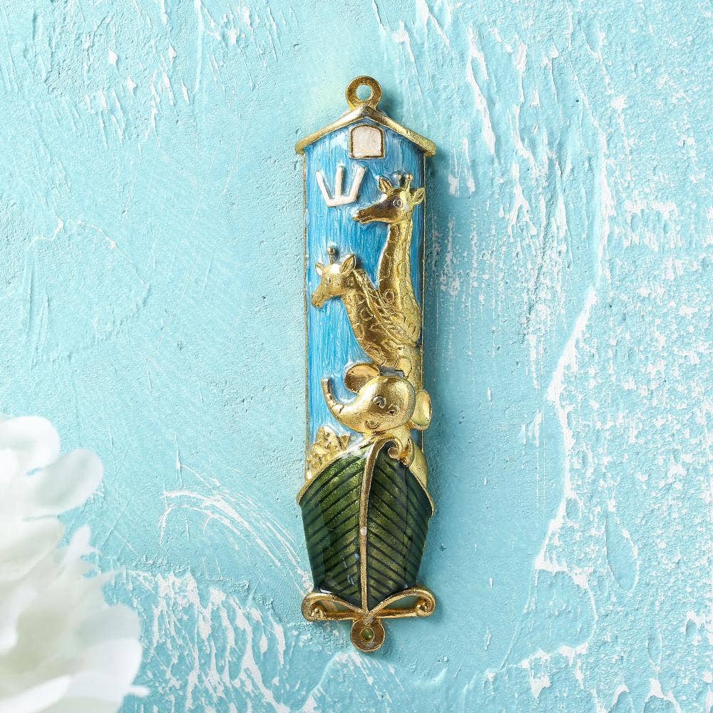 Matashi - Vente Décorations de table - Mezouza Ark de Noé en émail bleu peinte à la main par Matashi3