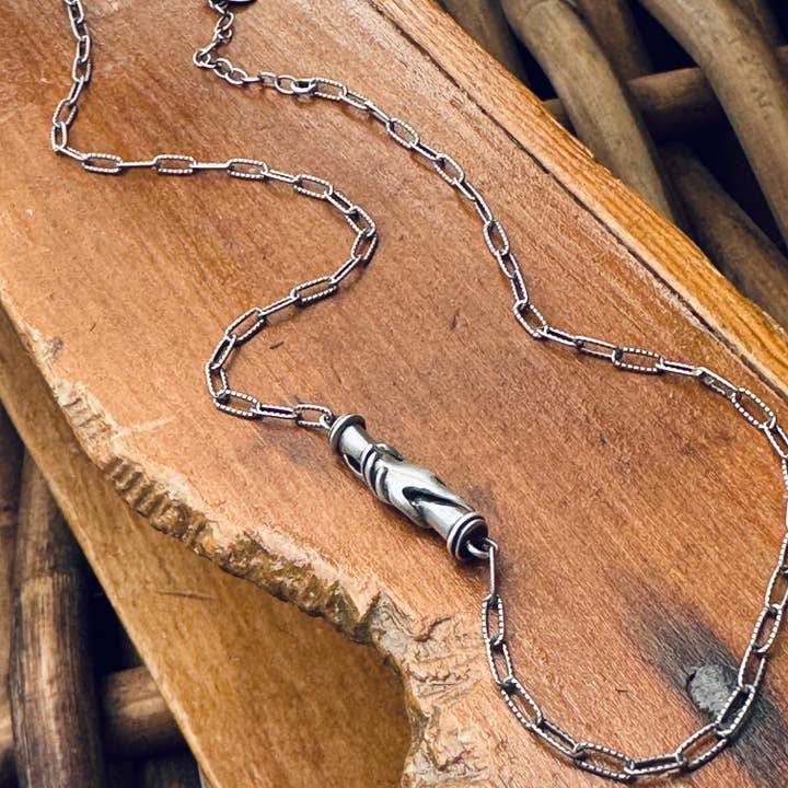 Heidi J Hale - Wholesale Pendant/Charm Necklace - Sterling Silver “Never Alone” Necklace