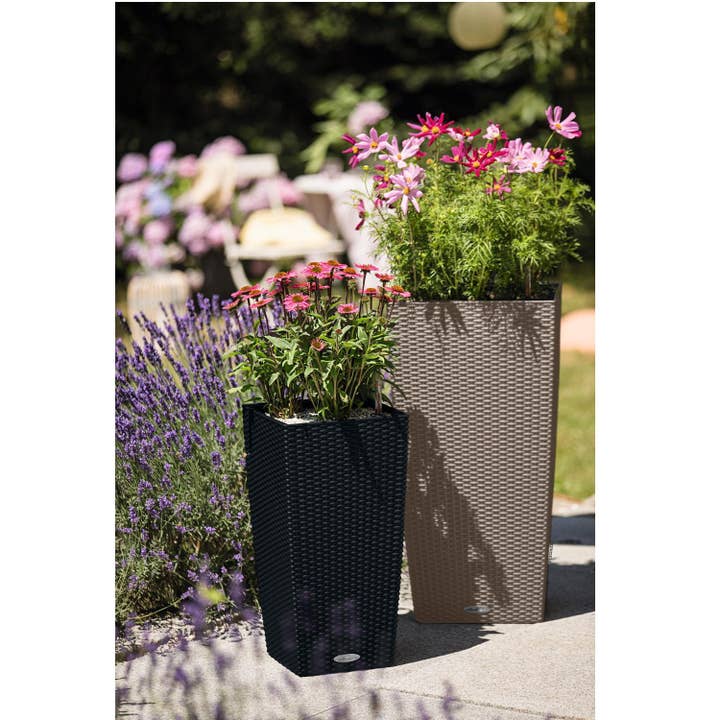 Lechuza Self Watering Planters - Wholesale Planter Box - LECHUZA CUBICO Cottage Poly Resin Tall Floor Planter