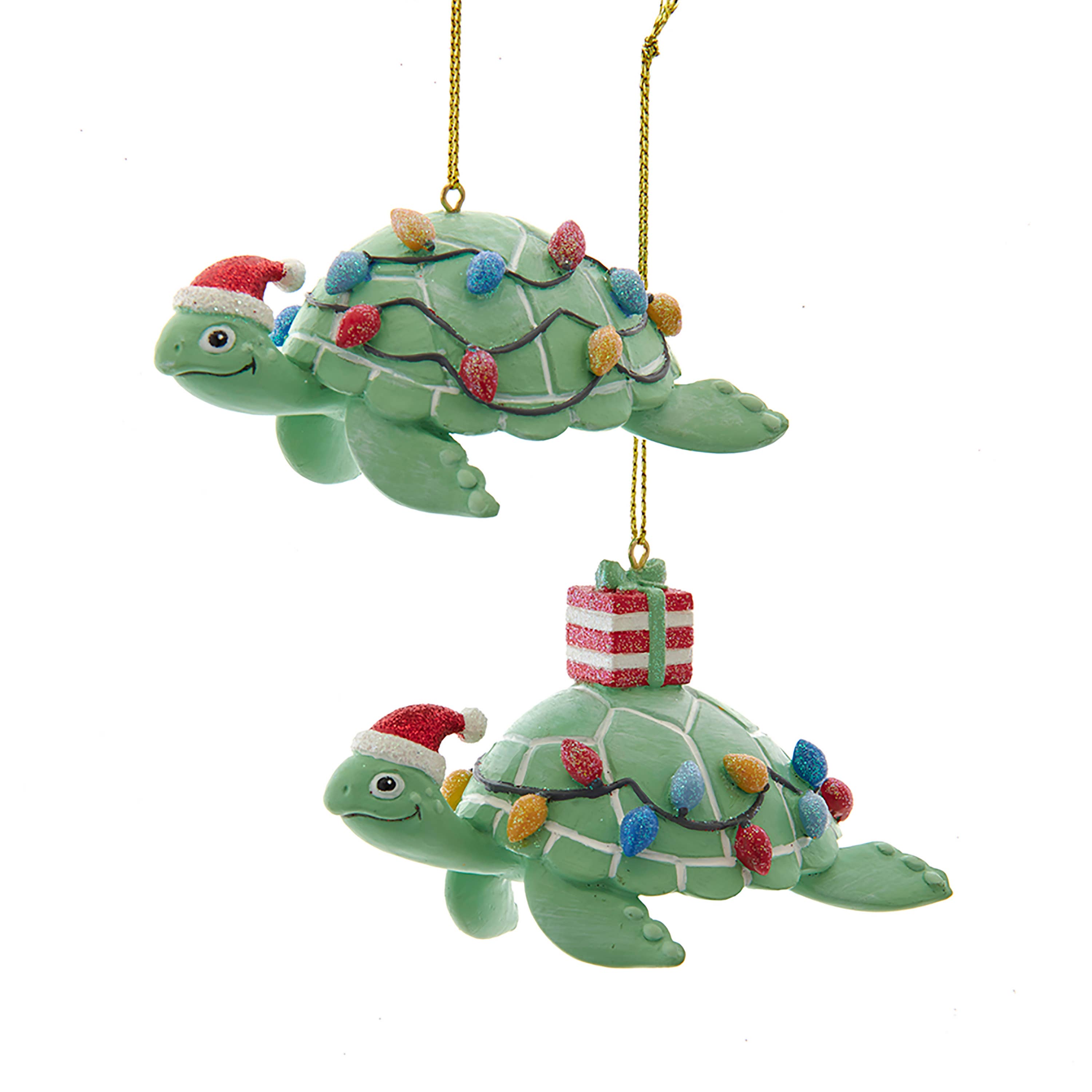 Kurt S. Adler, Inc. - Vente Lots de décorations - 4"ORNEMENT DE TORTUE DE MER VERT FANTAISISTE 2A1