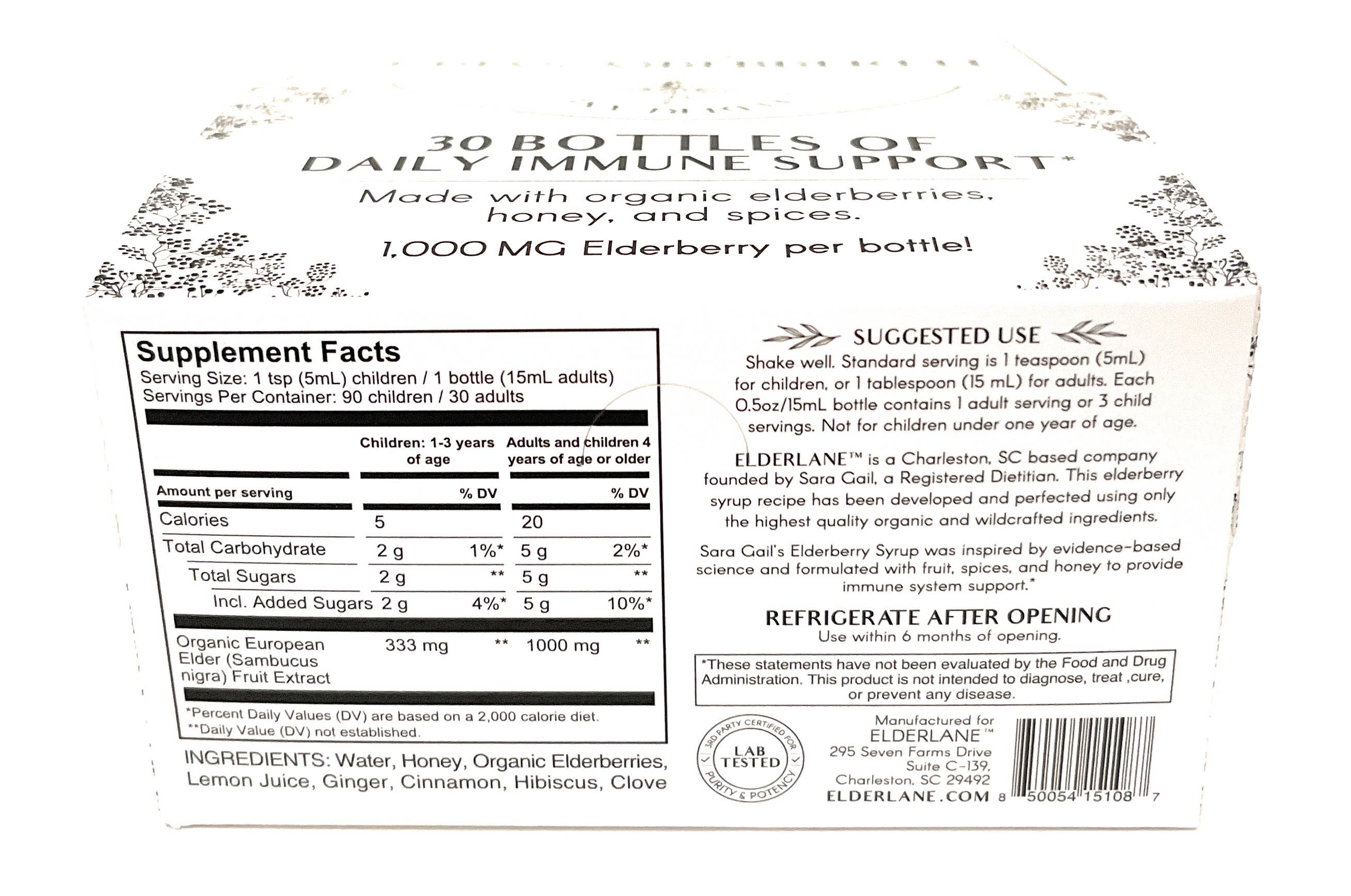 Elderlane® - Wholesale Oral Supplement/Vitamin - Elderberry Single Serve Bottles4