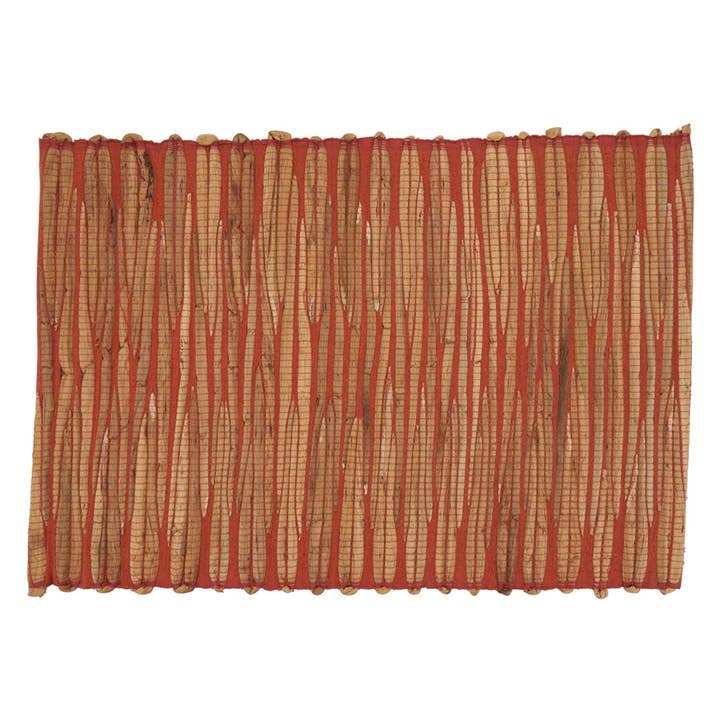 Fennco Styles - Wholesale Placemat - Orange Water Hyacinth 14x20 Placemat1